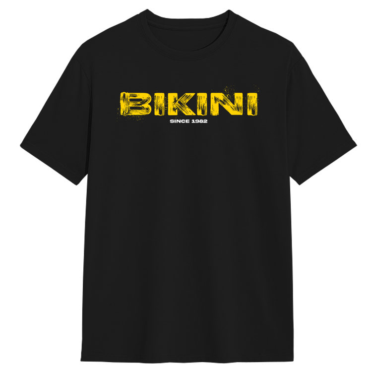 Bikini - Sárga logós fekete póló