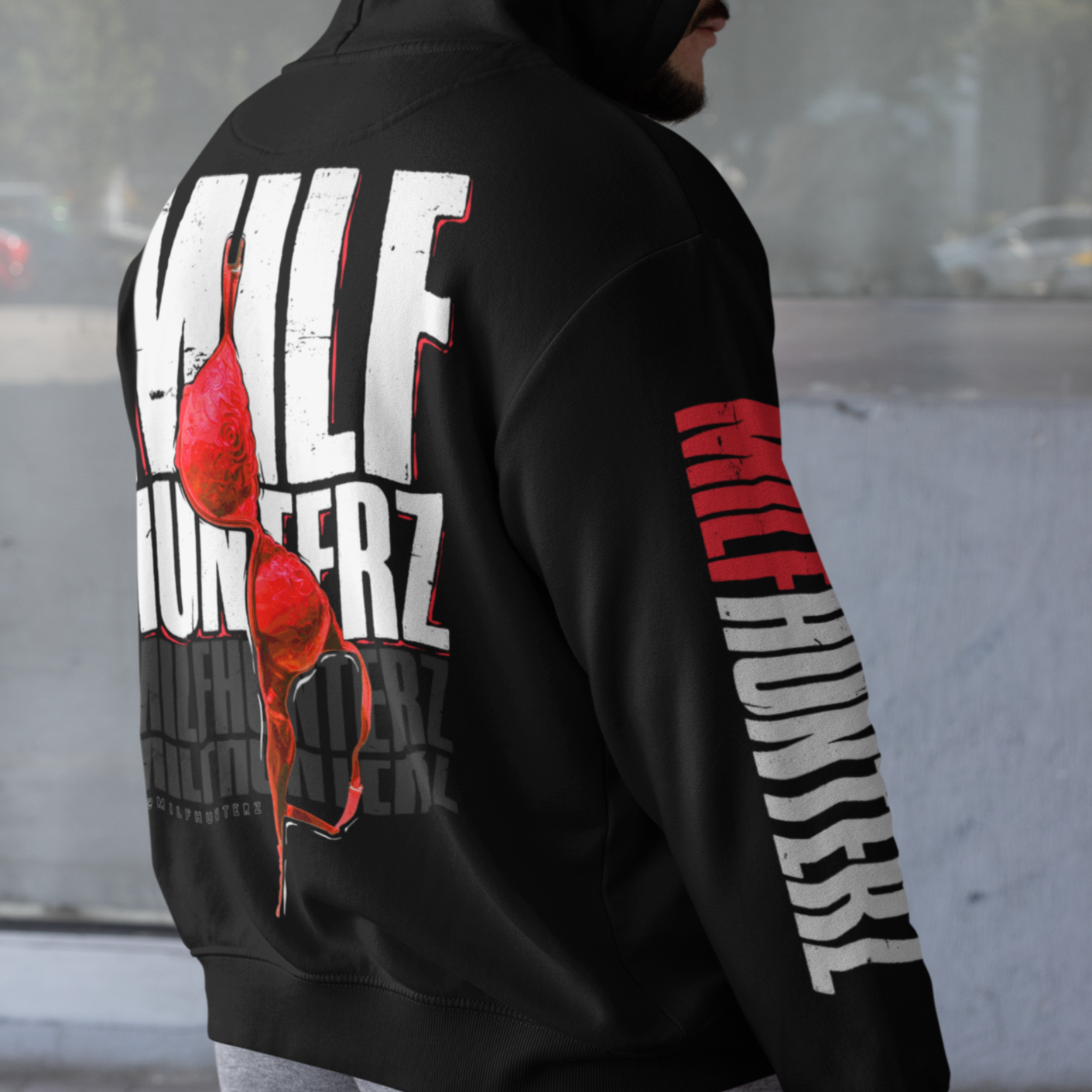 Milfhunterz pulcsi - Piros
