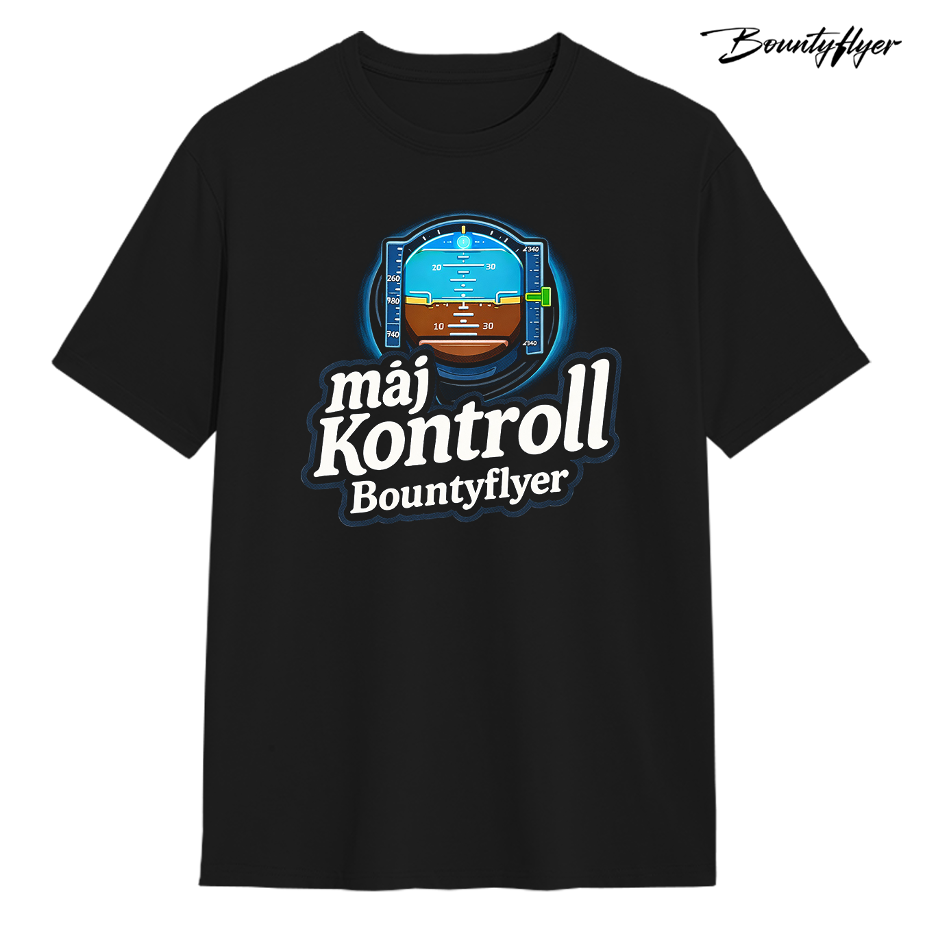 Bountyflyer | Máj Kontroll Fekete Póló