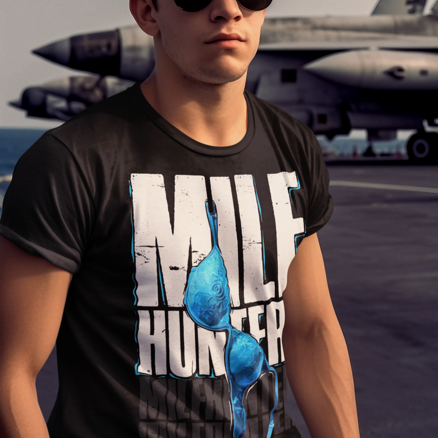 Milfhunterz póló - Kék